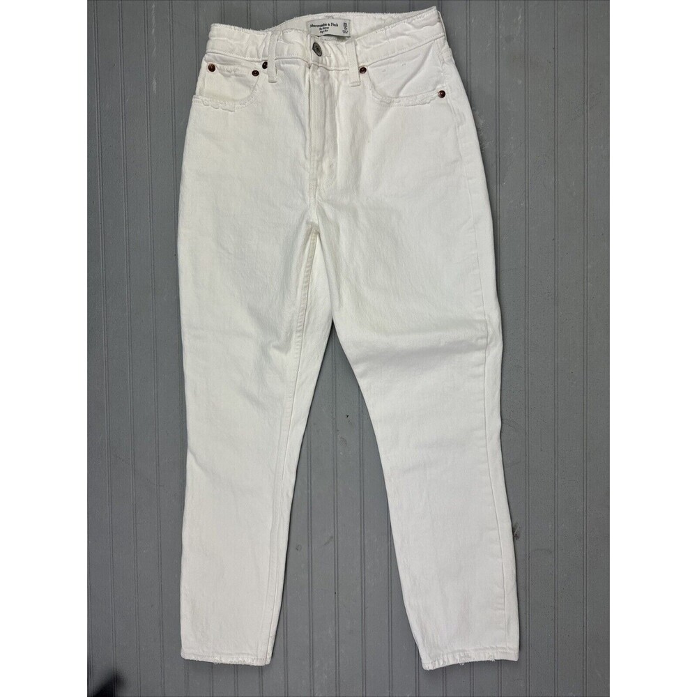 Abercrombie & Fitch Size 25 Womens Jeans Skinny High Rise White Stretch